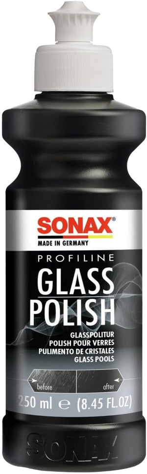 SONAX | PROFILINE Glass Polish | Glaspolitur zum Entfernen von leichten Verkratzungen, Vermattungen und Verätzungen aus Echtglas | 250ml | Art-Nr.: 02731410