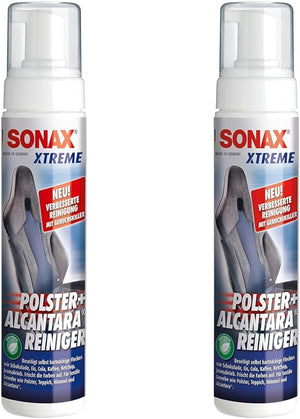 SONAX | XTREME Polster+Alcantara Reiniger treibgasfrei | Polsterreiniger reinigt gründlich & schonend alle Textilien im Innenraum | 250 ml | Art-Nr.: 02061410