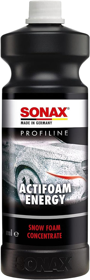 SONAX | PROFILINE ActiFoam Energy | Stark schmutzlösender Reiniger mit toller Schaumentwicklung für die Fahrzeugwäsche | 1L | Art-Nr.: 06183000