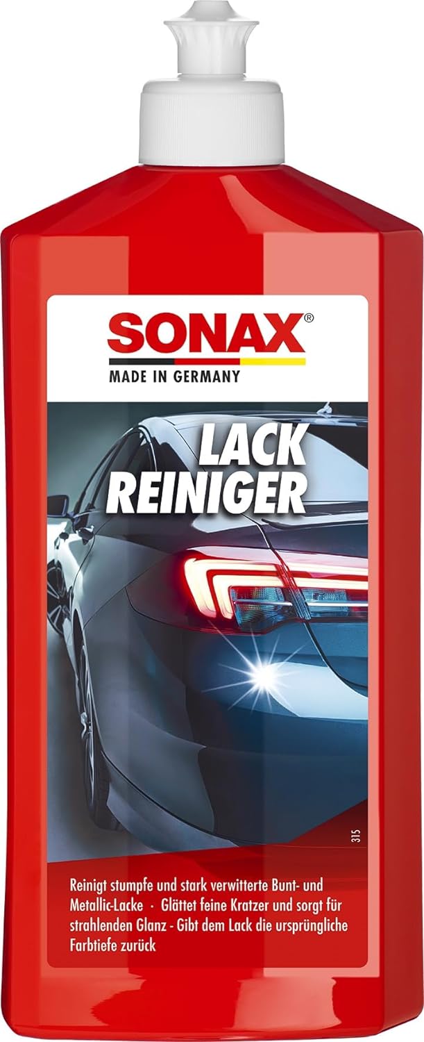 SONAX | Lack Reiniger | Kraftvolle Politur für stumpfe und stark verwitterte Bunt- und Metallic Lacke | 500ml | Art-Nr.: 03022000