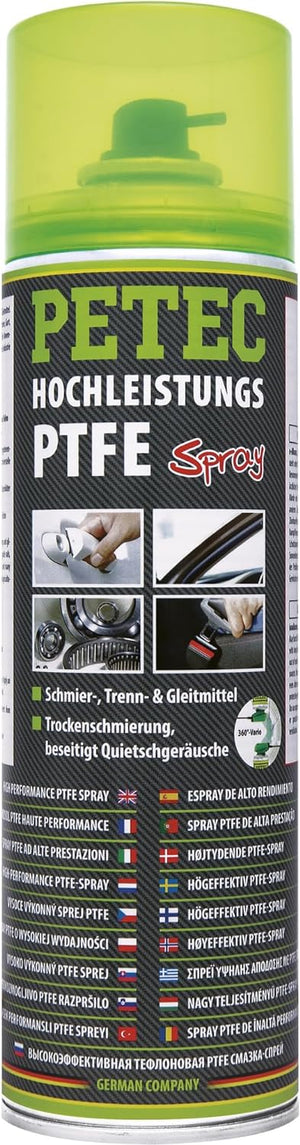 PETEC | Hochleistungs PTFE-Spray | 500ml | Art.-Nr.: 74050