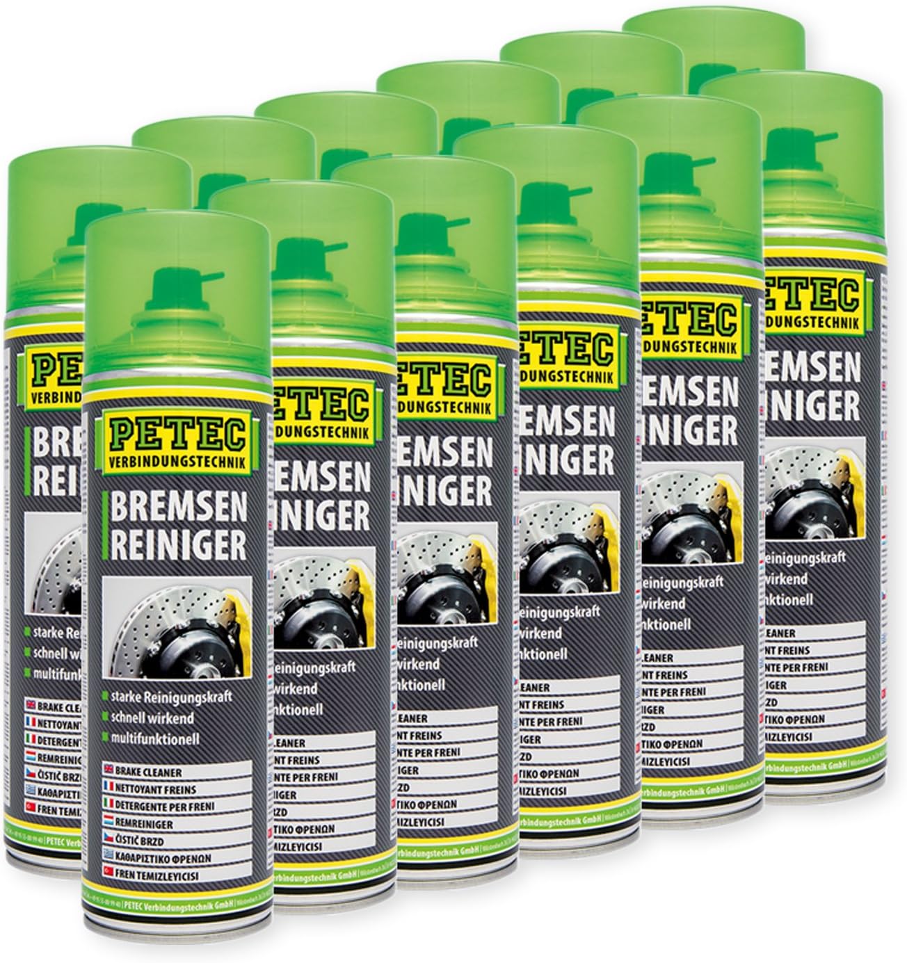 PETEC | 12x Bremsenreiniger | Spraydose | 500ml | Art.-Nr.: 70060